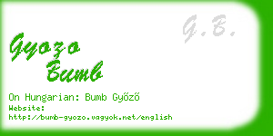 gyozo bumb business card
